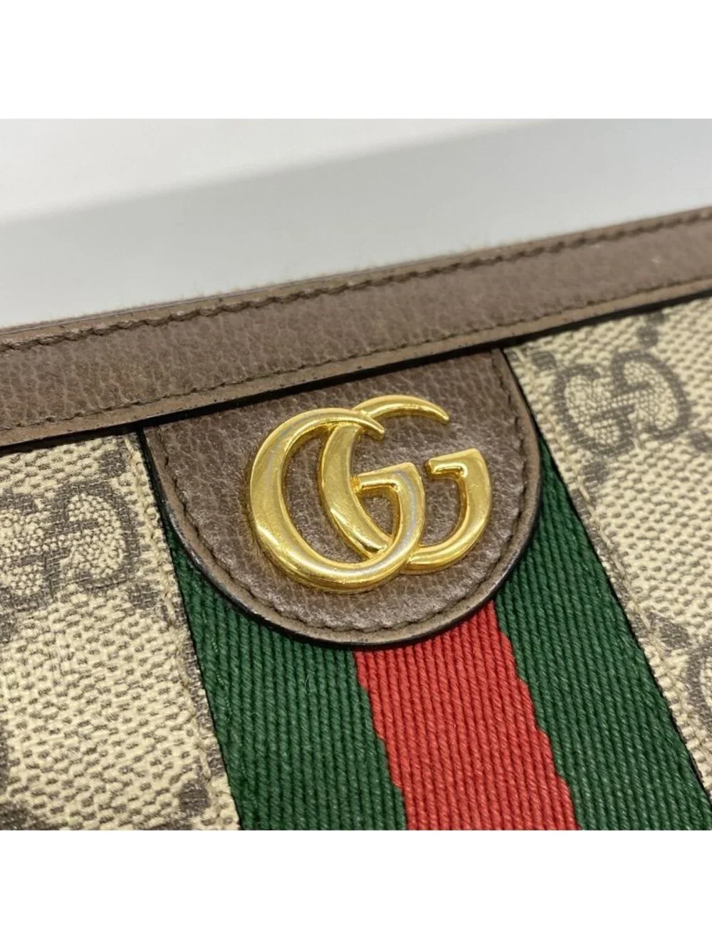 Gucci Wallet Ophidia Brown Gold